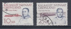 Greenland Sc 231-232 used 1990 Politicians, complete set, postally used, VF
