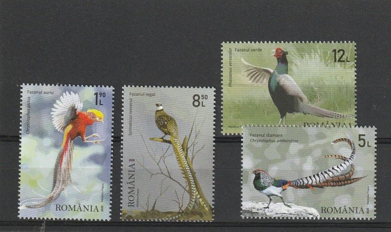 Romania STAMPS 2020 BIRDS Pheasant MNH POST SET NATURE