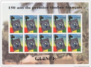 1999 Guinea Mi. 2464 sheets Klb. 150 years of the 1st French stamp hologram-