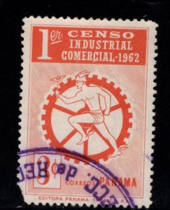 Panama  Scott 439  used stamp rounded bottom left corner