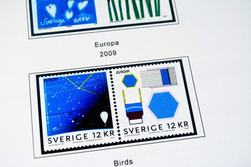 COLOR PRINTED SWEDEN 2000-2010 + 2011-2019 STAMP ALBUM PAGES (131 illust. pages)