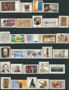 GERMANY Sc#1303//1433 1979-1985 77 Different Stamps Complete OG Mint NH