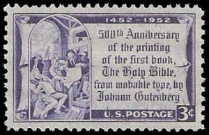 PCBstamps   US #1014 3c Gutenberg Bible, MNH, (32)