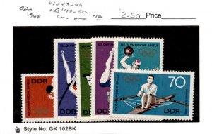 Germany - DDR, Postage Stamp, #1043-1046, B149-B150 Mint NH, 1968 Olympics (AD)