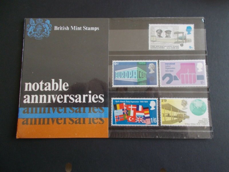 GB QEII 1969 Anniversaries Presentation Pack in Original Cellophane Superb M/N/H