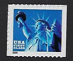 Catalog # 3451 Single Stamp Statue of Liberty First Class Mail from Booklet pane