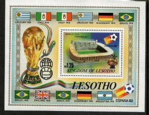 Lesotho 1982 - Soccer Football - Souvenir Stamp Sheets - Scott #364 - MNH