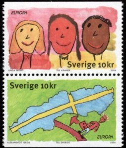 Sweden 2006 MNH** - Children's Art - Booklet Pair - Scott - #2534