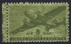 # C26 Mint Never Hinged Error Severely Over Inked Post Of...