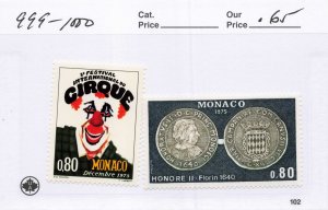 MONACO  999-1000   MNH