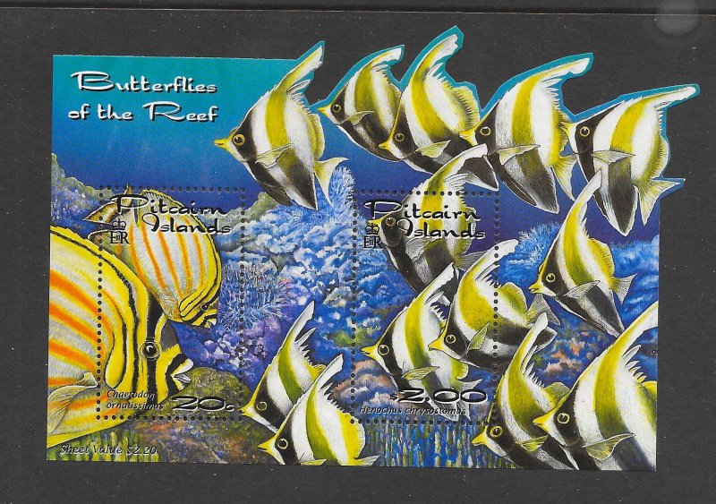 FISH - PITCAIRN #546a  BUTTERFLY FISH  MNH