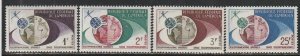 1963 Cameroun - Sc 380-3 - MH VF - 4 single - Telstar & Globe