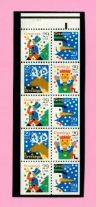 2799 Snowman & Jack in Box  29 cent Pane of 10 MNH (Pl#1111111)