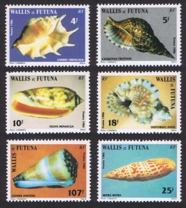 Wallis and Futuna Sea Shells 6v 1986 MNH SC#333-338 SG#481-486