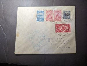 1933 Brazil Airmail Cover Florianopolis to Recife Condor Zeppelin Airline