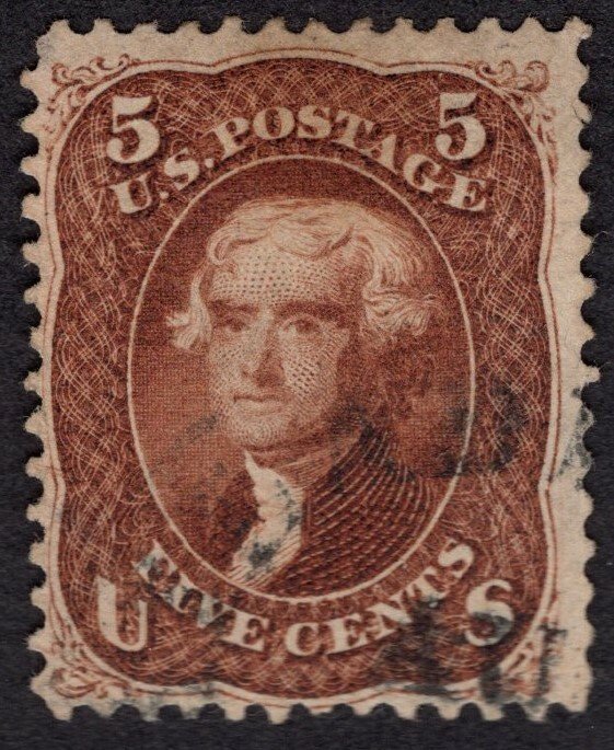 US #75 Fine/Very Fine. Neat face free black cancel.