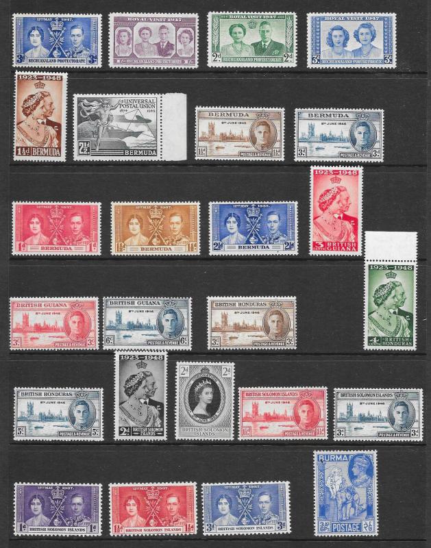 BRITISH COLONIES (444) Omnibus Set Stamps MNH/VLH