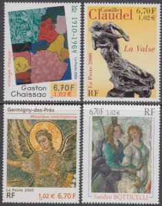 FRANCE Sc # 2454-7 CPL MNH SET of 4 ART STAMPS