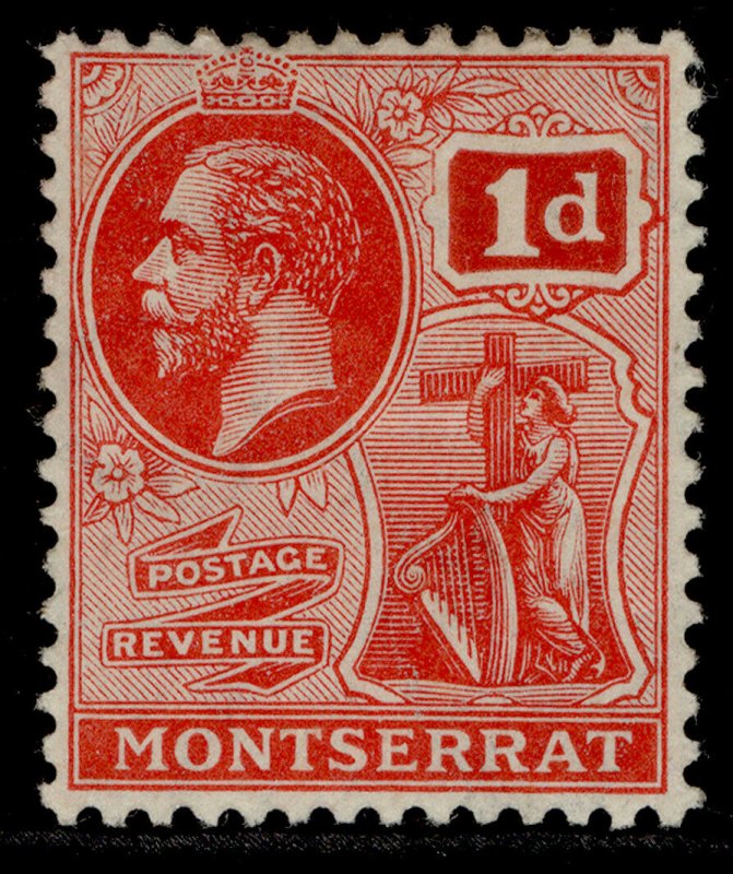 MONTSERRAT GV SG50, 1d scarlet, M MINT.