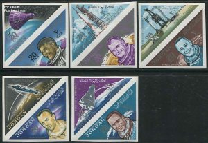 Jordan 1964, Space flights 10v, imperforated