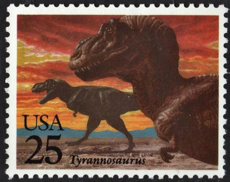 SC#2422 25¢ Dinosaurs: Tyrannosaurus Single (1989) MNH