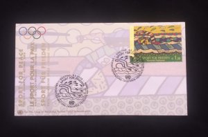 D) 2008, UNITED NATIONS, FIRST DAY COVER, ISSUE, XXIX OLYMPIC GAMES