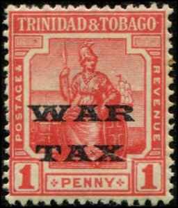 Trinidad & Tobago SC# MR11 o/p War Tax MLH toned gum