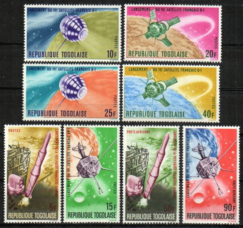Buy TOGO #593-8, C65-C66 - French achievements in space (1966