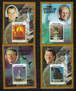 St Vincent Grenadines 550-58 MNH 1986 Statue of Liberty (ak7620)