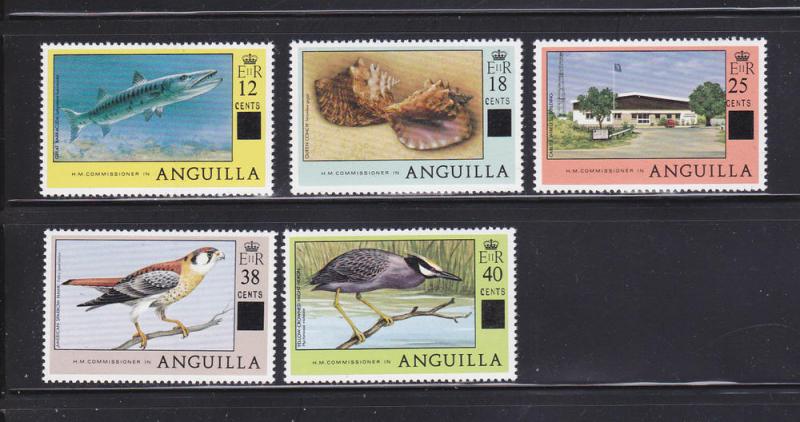 Anguilla 337, 339-342 MNH Surcharges