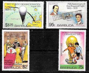 BARBUDA,1978 FOOTBALL SOCCER WORLD CUP ARGENTINA 78  YV 419-22 MNH