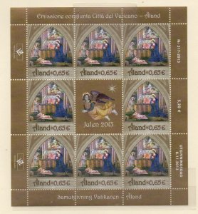 Aland Finland Sc 350 2013 Christmas stamp sheet mint NH