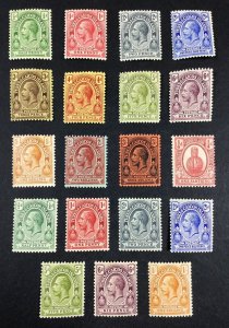 MOMEN: TURKS & CAICOS ISLANDS SG #129-139, 154-161 1913-21 MINT OG H LOT #68050*