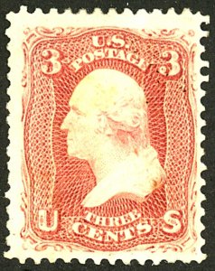 U.S. #65 MINT OG HR CREASES THIN