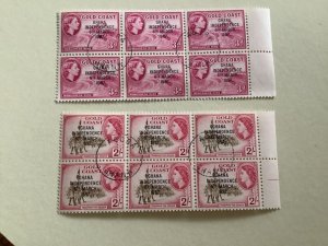 Gold Coast Ghana 1957  cancelled stamps blocks Ref A4430