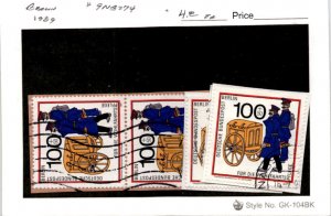 Germany - Berlin, Postage Stamp, #9NB274 (5 Ea) Used, 1988 Mail (AC)