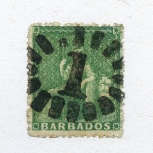 ?#15 BARBADOS, NICE #1 cancel,  see scan Cat $30 Stamp