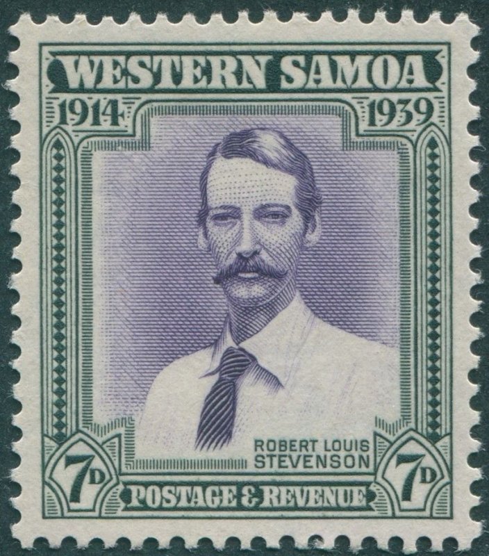 Samoa 1939 7d violet & slate-green SG198 MNH