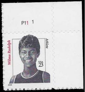 #3422 23c Distinguished Americans-Wilma Rudolph P# 2004 Mint NH