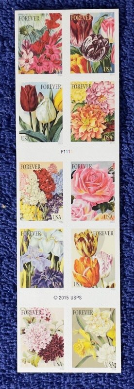 Scott #5051c, “Forever” Botanical Art, Booklet pane of 20, Self-adhesive