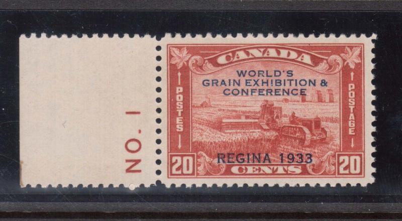 Canada #203 XF/NH Plate #1 Single