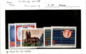 Germany - DDR, Postage Stamp, #1142-1143, 1146-48 Mint LH, 1969 Television (AD)