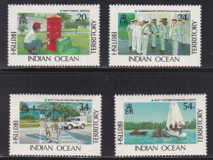 British Indian Ocean Territory # 111-114, Government Services, NH, 1/2Cat