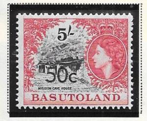 Basutoland  #70  50c on 5sh  (MNH) CV $4.50