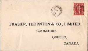 Canada 3c KGVI Mufti 1939 St. Alexis des Monts, Que. split ring to Cookshire,...