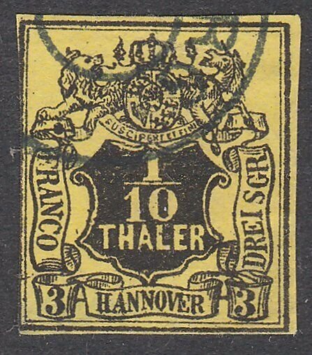 GERMANY HANNOVER  An old forgery of a classic stamp.........................C199