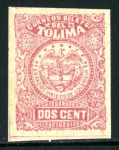 COLOMBIA - TOLIMA, #24, UNUSED MINT HINGED, 1884, COLOMBIA033NS2