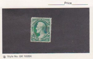 1873 US Scott # O60 MNG Department of State Official 6c Catalogue $110.00