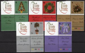 ZAYIX Isle of Man 935-939 MNH Christmas Floral Arrangements Flowers 010122SM132