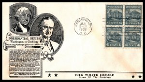 1938 Presidential Series Prexy Sc 809-50a with C. Stephen Anderson cachet (A